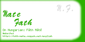 mate fath business card